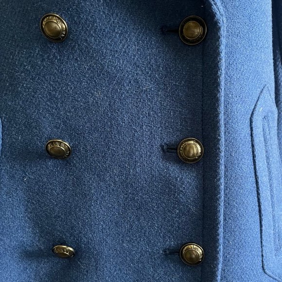 Banana Republic Royal Blue Peacoat - Wool blend - size S, but will fit size M - Picture 8 of 16